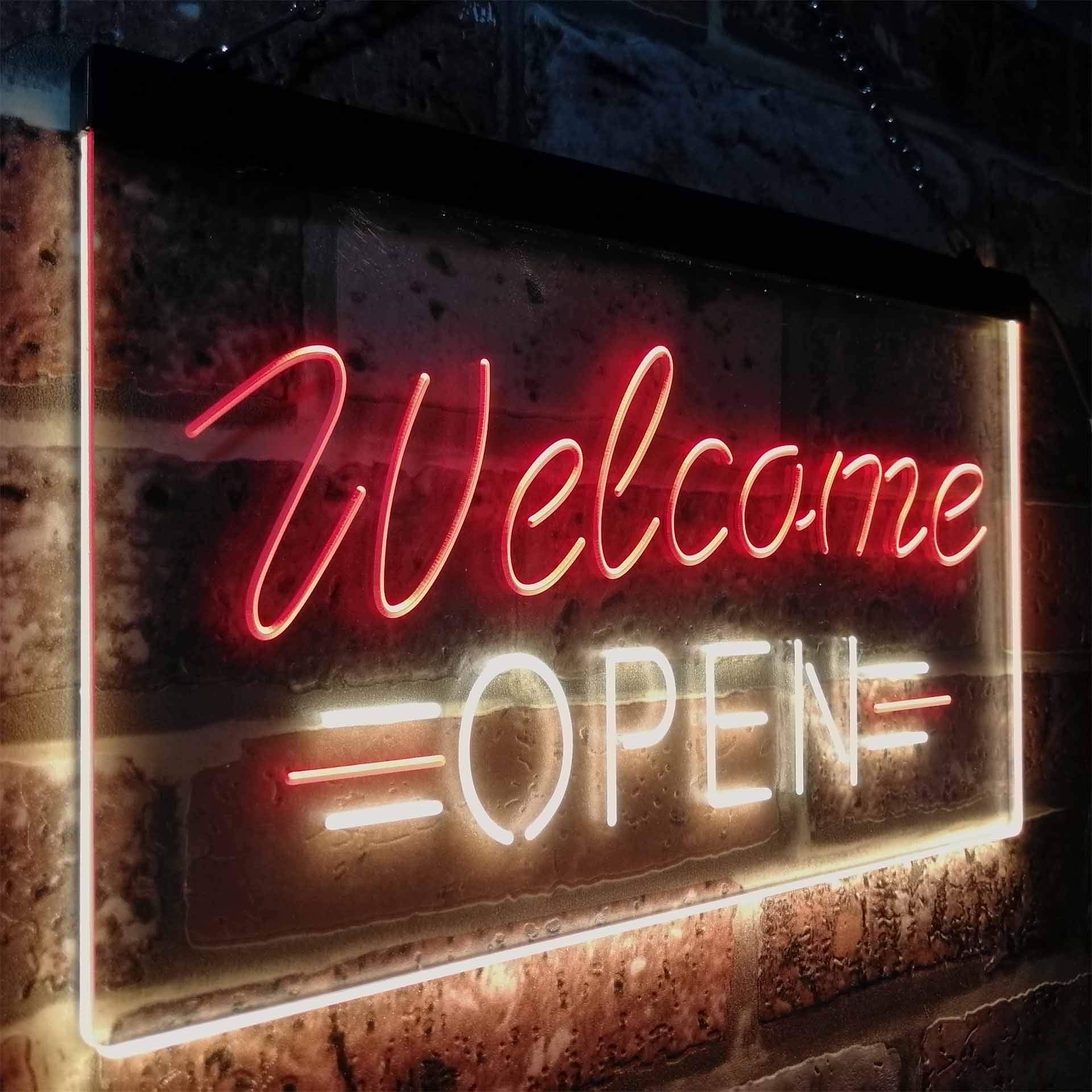 Amazon | Open Welcome Shop Display Dual Color LED看板 ネオン